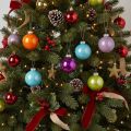 Ensemble de 24 boules de Noël colorées et brillantes, 60 mm. | Floristik24.be