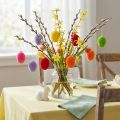 Oeufs décoratifs floqués colorés 4cm 18 pcs | Floristik24.be