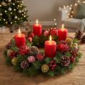 Cônes de Leucadendron Bellgum Vert Rouge Jaune Givré 300g | Floristik24.be