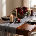 Dekovlies chemin de table chemin de table décoratif en polaire gris 23cm 25m | Floristik24.be