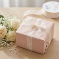 Ruban cadeau fleur en organza crème 25 mm 18 m | Floristik24.be