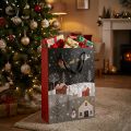 Sac cadeau sac en papier Village de Noël H30cm 2pcs | Floristik24.be