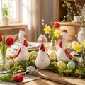 Poulets décoratifs figurines de décoration de Pâques décoration en céramique 15cm 3pcs | Floristik24.be