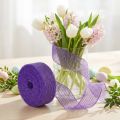 Ruban de jute violet, 5 cm de large, 40 m de long | Floristik24.be