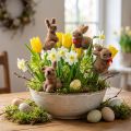 Lapins de Pâques sur fil, assortis, 5cm - 7cm 20 pcs | Floristik24.be