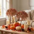 Branche artificielle décoration d'automne branche de fleur marron rouge 45cm 2 pièces | Floristik24.be