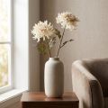 Chrysanthème Fleurs Décoratives Artificielles Crème L72cm 2pcs | Floristik24.be