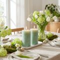Bougies colorées unies vert clair 85x150mm 2pcs | Floristik24.be