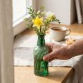 Mini vase bouteille en verre vase à fleurs vert Ø6cm H17cm | Floristik24.be