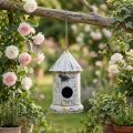 Nichoir décoratif, décoration à suspendre décoration de jardin en métal H36cm | Floristik24.be