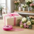 Ruban organza ruban cadeau ruban rose lisière 15mm 50m | Floristik24.be