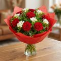 Papier de soie à manchette en forme de fleur rouge 37,5 cm 100 m | Floristik24.be