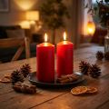 Bougie pilier 150/80 rouge 6pcs | Floristik24.be