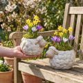 Pot de fleurs en céramique en forme de mouton, coupe décorative pour le jardin et la maison, 2 pièces | Floristik24.be
