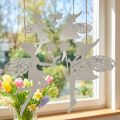 Elfes à suspendre Décoration de fenêtre Métal Blanc H20cm 4pcs | Floristik24.be