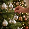 Boules de Noël en verre boule argentée mat/brillant Ø4cm 60 pcs | Floristik24.be