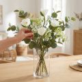 Fleur Artificielle Pavot Maïs Rose Artificielle Blanc L55/60/70cm Lot de 3 | Floristik24.be