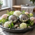 Boules décoratives inox Ø11cm 2 pcs | Floristik24.be