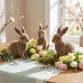 Lapin décoratif 14cm floqué 4 pcs. | Floristik24.be