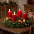 Bougie pilier 150/80 vieux rouge 6pcs | Floristik24.be