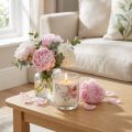 Bougie parfumée en verre Pivoine Pivoine Blush Ø7,5cm H8,5cm | Floristik24.be