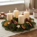 Bougie pilier 130/100 crème 4 pcs | Floristik24.be