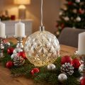 Ballon plastique argent Ø15cm LED pour piles | Floristik24.be