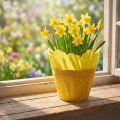 Manchettes Rondella Ø38cm jaune 50pcs | Floristik24.be