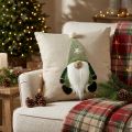 Coussin décoratif avec gnome coussin décoratif vert beige 40×40cm | Floristik24.be