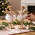 Ballerine décorative ange rose et doré Ø11,5 H15cm 2 pièces | Floristik24.be
