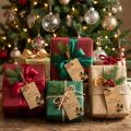 Étiquettes cadeaux Joyeux Noël papier marron naturel 8,5×5,5cm 20 pcs | Floristik24.be