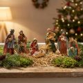 Figurines de la Nativité peintes à la main 2cm - 9cm 7pcs | Floristik24.be