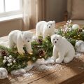Figurines décoratives ours polaire debout et assis blanc 16/20 cm 3 pièces | Floristik24.be