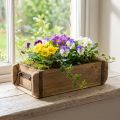 Jardinière en bois en forme de brique recyclée 32×15×10cm | Floristik24.be