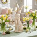 Lapin de Pâques Céramique Beige Grande figurine H49,5cm | Floristik24.be