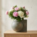 Vase décoratif en céramique aspect antique bronze gris 30×20×24cm | Floristik24.be