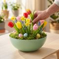 Bol déco plastique vert pastel déco de table printemps Ø20cm | Floristik24.be
