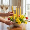 Bougies coniques 250/23 jaunes 12 pcs | Floristik24.be