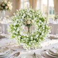 Couronne de gypsophile couronne de fleurs blanches mariage Ø30cm | Floristik24.be