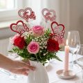 Bouchon de fleur bouchon décoratif « Love » Saint Valentin 25,5 cm 16 pcs | Floristik24.be