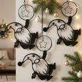 Décoration murale métallique noire lutins avec étoile 15×17 cm – Lot de 3 | Floristik24.be