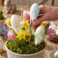 Oeufs de Pâques artificiels sur bâton oeuf pastel décoration de Pâques H6cm 6pcs | Floristik24.be