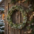 Couronne de Noël séchée, chêne, cardère, Ø45cm | Floristik24.be