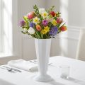 Vase décor “Szwed” blanc Ø13cm - 20cm, 1pc | Floristik24.be