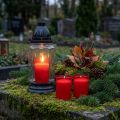 Bougies de recharge pour lanternes funéraires rouges H6,5 cm 22 h 15 pièces | Floristik24.be