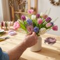 Véritables plumes de pintade roses à pois 4-12cm 100 pièces | Floristik24.be