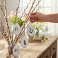 Oeufs de Pâques à suspendre Oeufs décoratifs à suspendre décoration métal 5×7cm 8 pcs | Floristik24.be