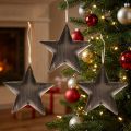Lot de 3 étoiles de décoration en métal noir et or 15 cm | Floristik24.be
