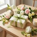 Ruban organza vert ruban cadeau bord tissé vert olive 6mm 50m | Floristik24.be