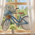 Enseigne déco bois bicyclette été enseigne déco à accrocher bleu, blanc 31 × 25cm | Floristik24.be